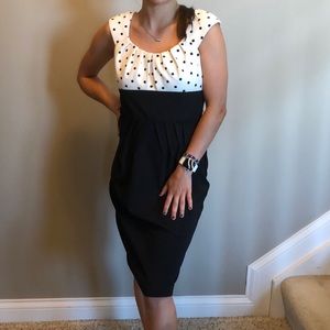 Dress Barn black and white polka dot dress
